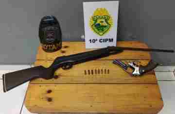 Nova Laranjeiras – Homem é preso com arma e munições